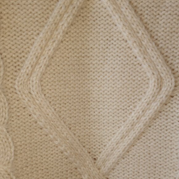 'ANRABESS' Oversized Cream Aran Style Sweater Size M-L NWT - Picture 9 of 10